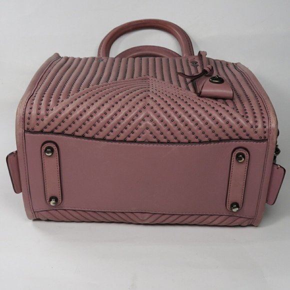 Coach Rogue 25 Womens Handbag Shoulder Bag Crossbody Quilted Nappa Leather $795 - Picture 11 of 13
